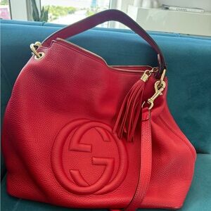 Gucci Scarlet Leather Hobo Bag